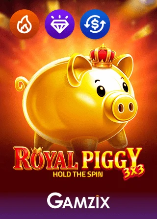 3x3 Royal Piggy Hold the Spin slot by Gamzix